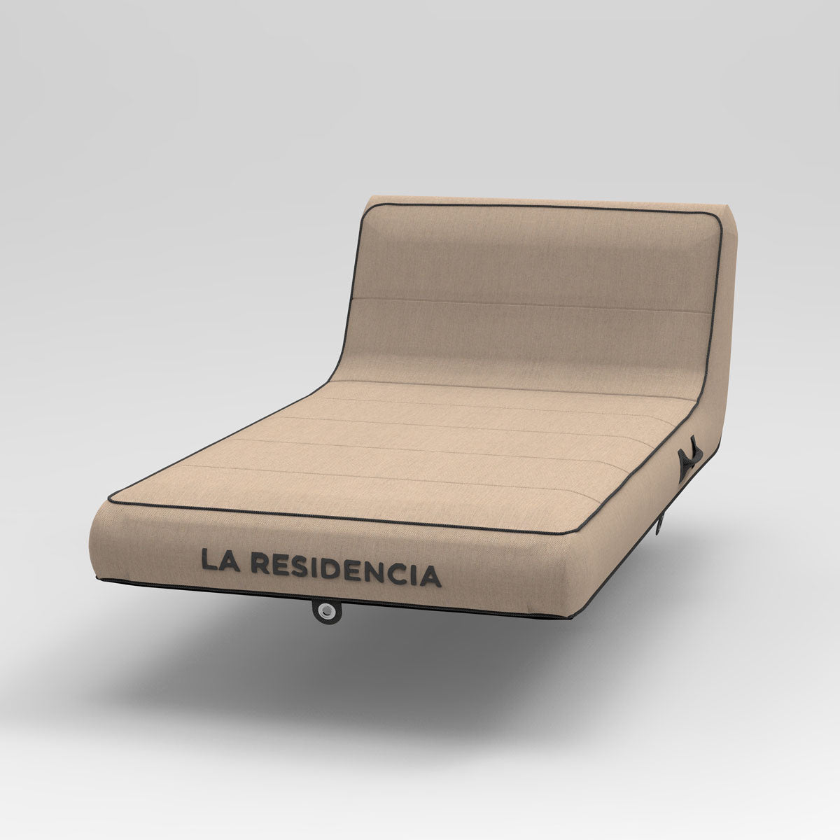 A render of an Oliver James Lilos Single beige fabrics with black embroidery 